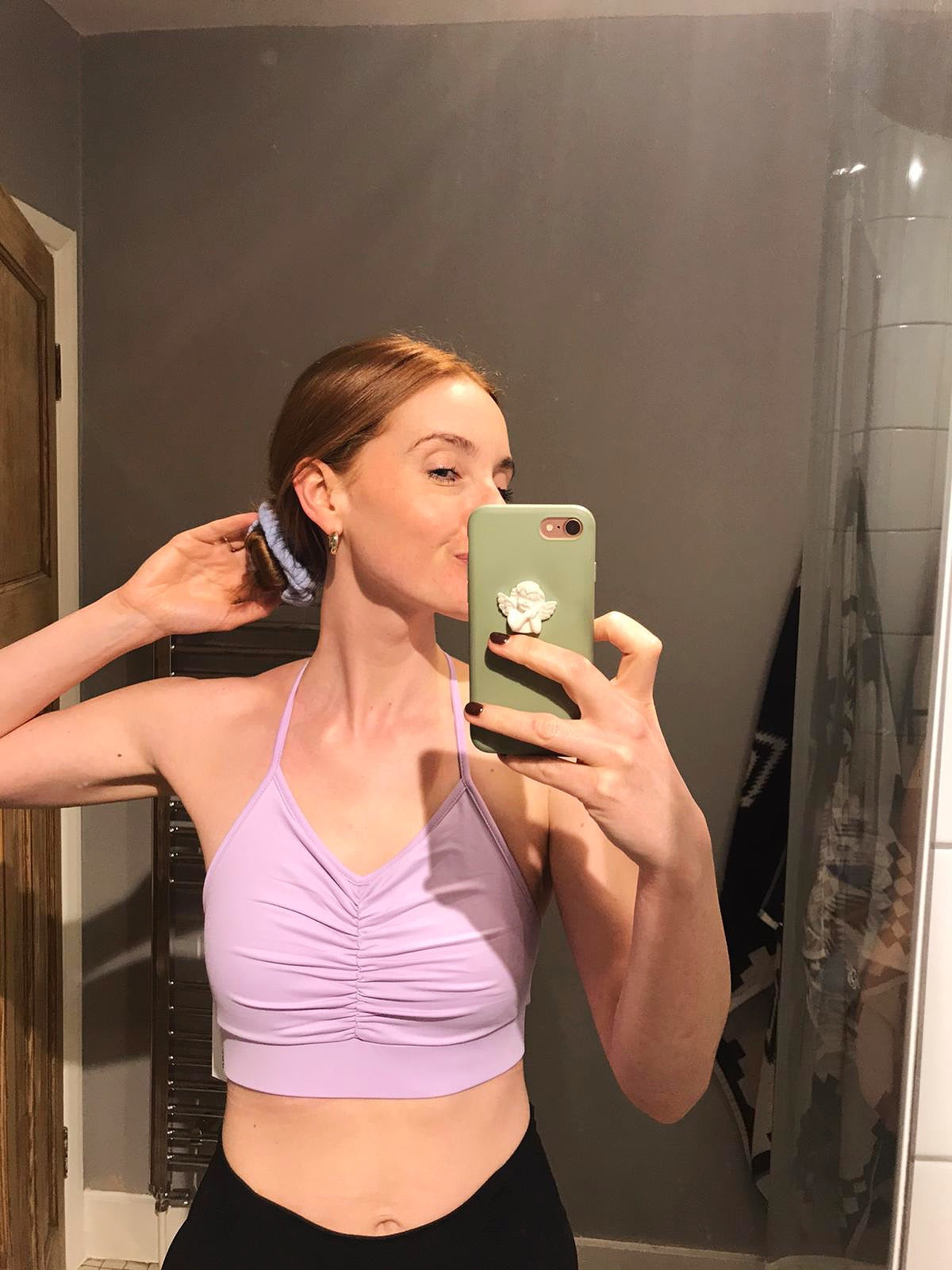 Sporty but Cute Riley Bralette in Lilac
