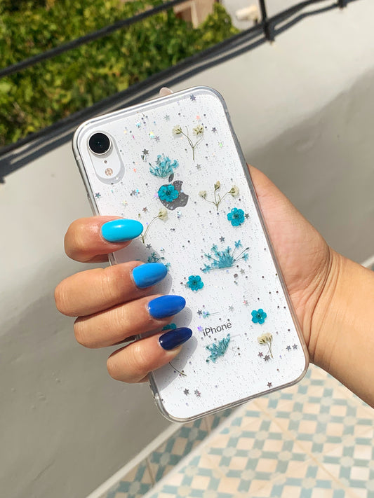 Darcy Floral iPhone Case in Ocean Blue